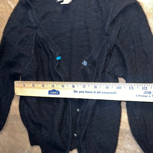 Arizona Small Black Cardigan Button Knit Long Sleeves C03 - Picture 4 of 5